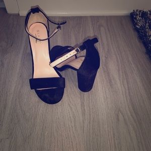 Black Block Low Heel Shoes